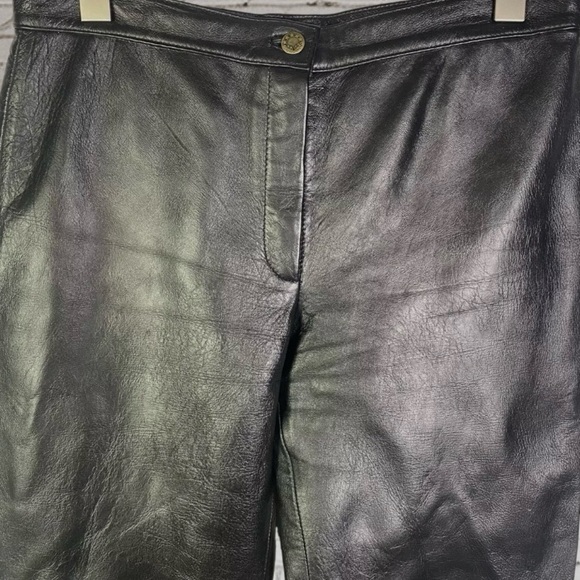 Vintage Black Leather Pants - Picture 3 of 6